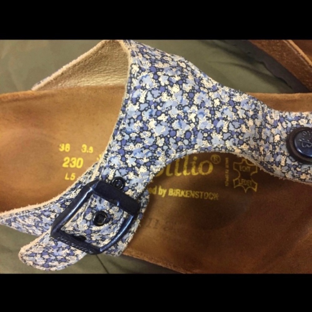 BIRKENSTOCK PAPPILIO COTTAGECORE BLUE WHT Sandals - Picture 4 of 8